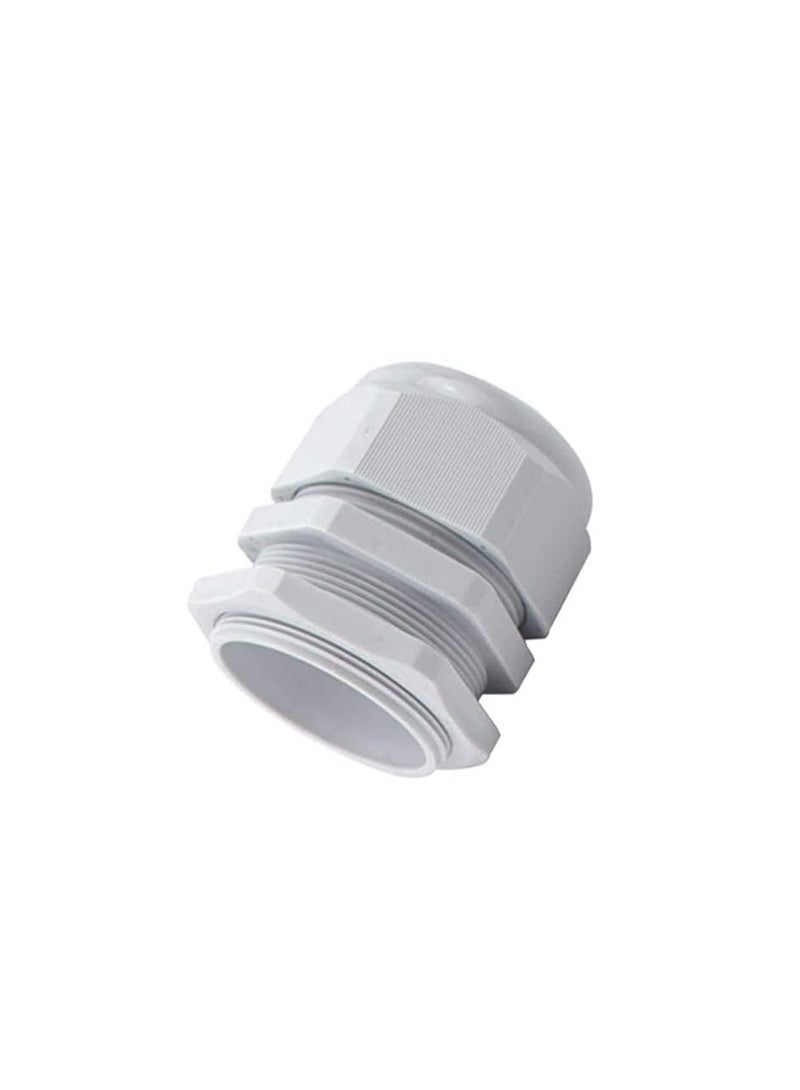 ABBASALI Gland White Pack of 5 pcs, Dust Proof Nylon Cable Gland With Locknut Ideal - Image 1