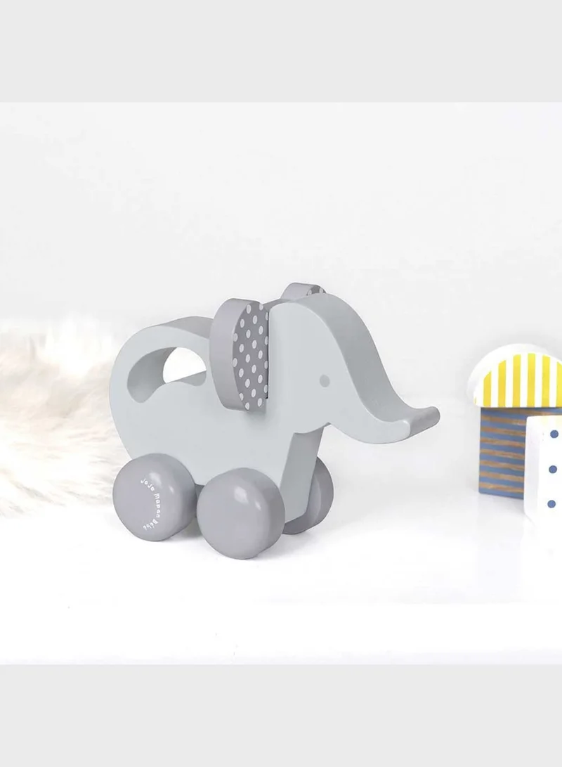 JoJo Maman Bebe Push-Along Wooden Elephant Toy