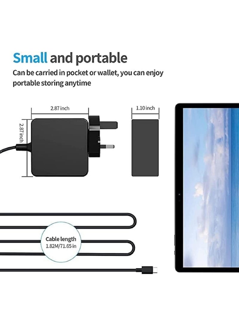 ماكس باور شاحن 65 واط USB C، شاحن كمبيوتر محمول USB C لأجهزة Lenovo ThinkPad وYoga وChromebook وSteam Deck وHuawei Matebook وMacBook Air/Pro وHP وDell وAcer وAsus وSamsung - Image 5