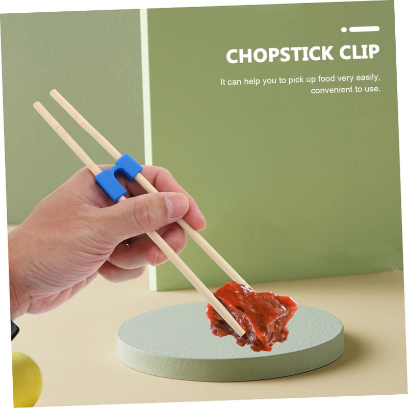 Blue Plastic Chopstick Training Clips 5pcs Clip Type Learning Tools - Image 4