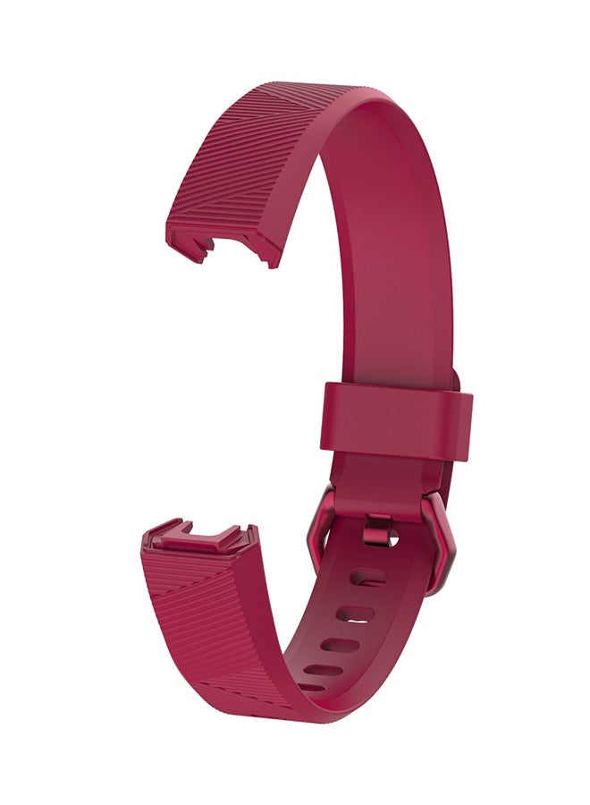 ISank Replacement Sport Wrist Band For Fitbit Alta HR Wine Red - Image 2