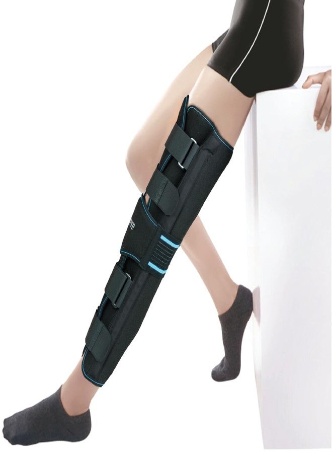 Vissco Knee Stabler - Long 22" Brace (Firm Support), Knee Support for Osteoarthritis of knee joint, Pain Relief, Knee Stabilizer, Joint Injury, Knee Immobilizer - Medium (Black) - Image 1