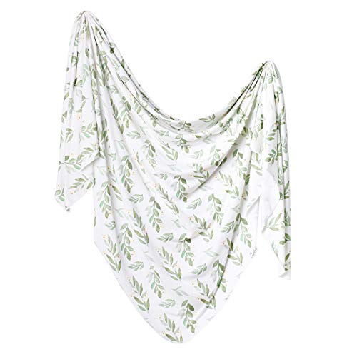 Copper Pearl Large Premium Knit Baby Swaddle Receiving Blanket Fern - Image 1