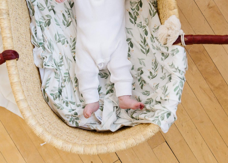 Copper Pearl Large Premium Knit Baby Swaddle Receiving Blanket Fern - Image 4
