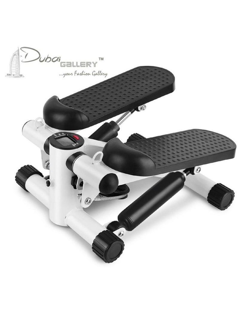 DubaiGallery Mini Stepper Trainer Adjustable Height Stepper Exercise Machine with Resistance Bands and LCD Monitor Air Climber Stepping Fitness Machine - Image 1