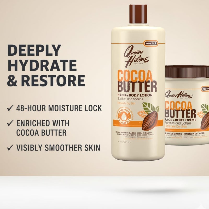 Queen Helene Cocoa Butter Creme â€“ Deep Hydrating Cocoa Butter Formula for Smooth Radiant Skin | 15 oz Jar - Image 2