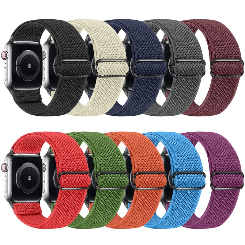 Tiptops Apple Watch Band - Unisex, Stretchy Nylon, Fit All Apple Watch Models, Easy Adjustable, Perfect for Workouts, 4.3-10 Inch Wrist - Image 1