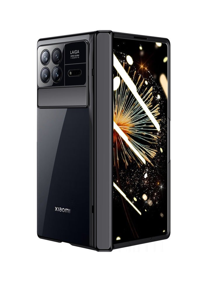 General Phone Flip Case Clear Case Compatible with Xiaomi Mix Fold 3, Luxury Electroplated Transparent Phone Case with Full Cover Hinge Protection Clear Crystal Case for for Xiaomi Mix Fold 3 phone protection  - Image 1