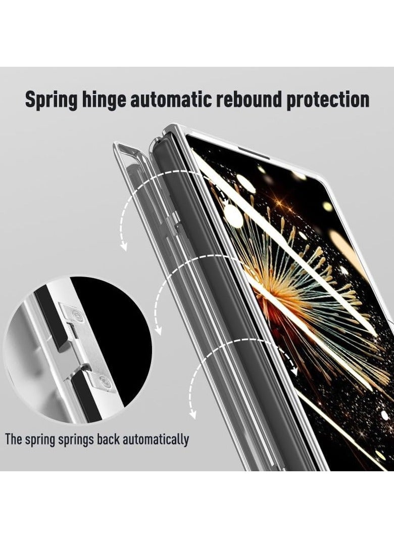 General Phone Flip Case Clear Case Compatible with Xiaomi Mix Fold 3, Luxury Electroplated Transparent Phone Case with Full Cover Hinge Protection Clear Crystal Case for for Xiaomi Mix Fold 3 phone protection  - Image 5