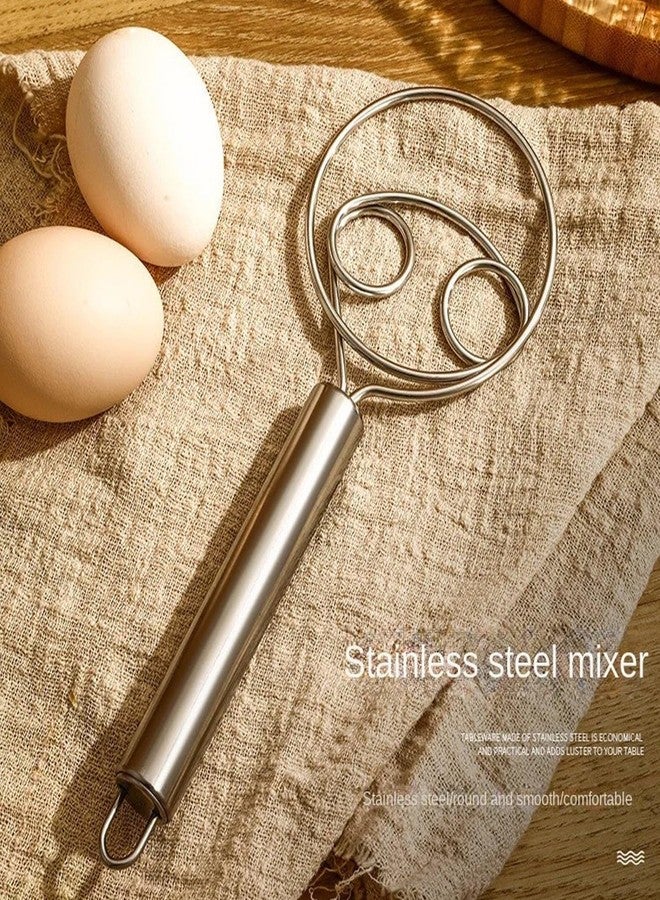 zingware Dough Whisk, Stainless Steel Dutch Whisk, Dough Hand Mixer Artisan Blender for Egg, Bread, Cake, Pastry, Pizza Dough (1 PC) - Image 3