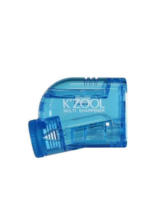 KUTSUWA STAD K'ZOOL Sharpness Adjustable Pencil Sharpener, Translucent Blue (RS035BL) - Image 1