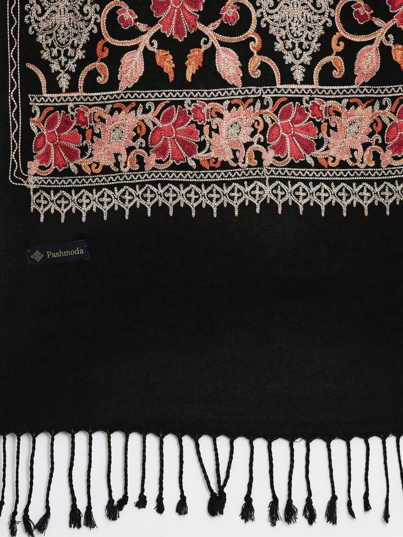 Pashmoda Women Dilkash Kashmiri Aari Embroidery Stole (Size: 71X203 CM) - Image 3