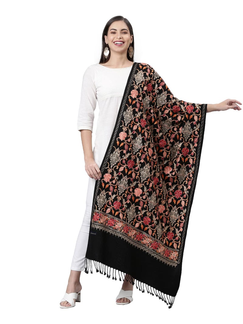 Pashmoda Women Dilkash Kashmiri Aari Embroidery Stole (Size: 71X203 CM) - Image 5