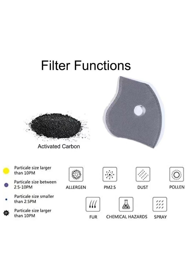 Generic - 1pc dust mask, breathable reusable mask, isolates dust in the air, windproof, suitable for woodworking, construction, mowing and grinding, unisex (black) - Image 1
