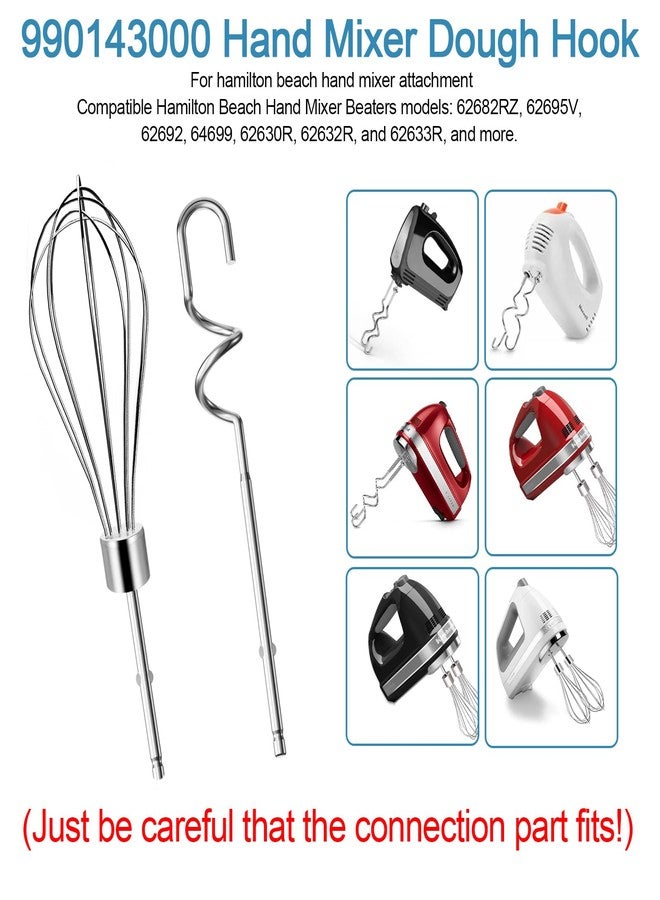 RO6G Hand Mixer Beaters/Dough Hook for Hamilton Beach Mixer Attachments 62682RZ 62632R 62630R 62633R Hand Mixer Attachments - 4Pack - Image 3