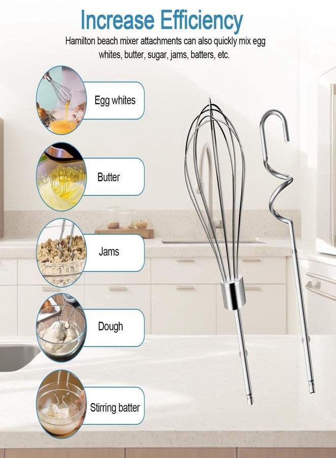 RO6G Hand Mixer Beaters/Dough Hook for Hamilton Beach Mixer Attachments 62682RZ 62632R 62630R 62633R Hand Mixer Attachments - 4Pack - Image 4