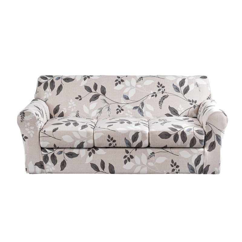 KRFOONN 2 Piece Chair Covers Printed Sofa Covers Couch Covers Washable Armchair Sofa Couch Slipcover Furniture Protector with Elastic Bottom for Living Room (Armchair, 23), Small - Image 1