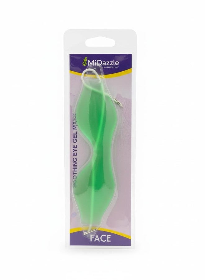 MiDazzle Gel Eye Mask, Hot and Cold Therapy, Reusable Cooling Mask for Puffy Eyes and Stress Relief, Green