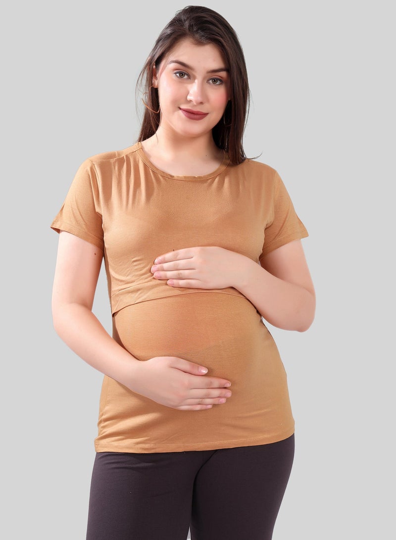 TUMMY Maternity & Nursing Double Layered Pull-On Top Pack of 2pc - Image 2
