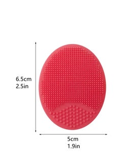 ORiTi 1PC Silicone Cleaning Brush Facial Brushes Bath Massage Pad Face Skin Cleaner Pore Deep Cleansing Brushes Shower Scrub Tool - Pink  - Image 2