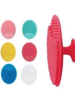 ORiTi 1PC Silicone Cleaning Brush Facial Brushes Bath Massage Pad Face Skin Cleaner Pore Deep Cleansing Brushes Shower Scrub Tool - Pink  - Image 5