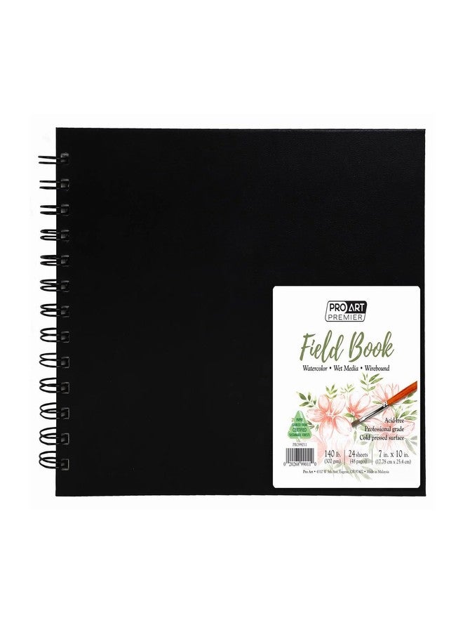 Pro Art Prem Watercolor Field Book 7"x10", 24 Sheets, 140#, Watercolor Paper, Sketchbook, Water Color Paper, Paper Pad, Journal, Book, Paint Painting Paper - Image 1