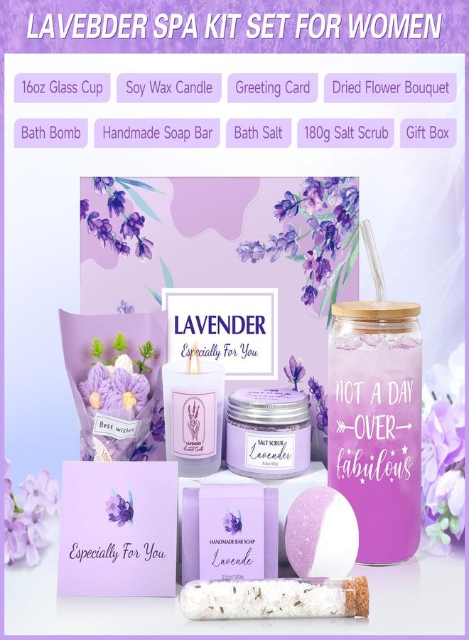 Frerdui Spa Gift Baskets for Women, Birthday Gifts for Women, Lavender Gifts Set, Relaxing Spa Gift Box, Bath and Body Gift Set for Her Mom Wife Sister, Friends, Self Care Gifts for Woman Mother's Day Gifts - Image 2