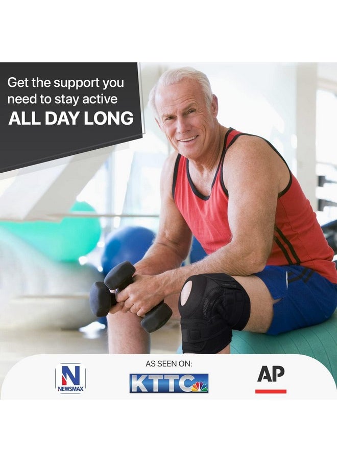 DR. BRACE DR. BRACE ELITE Knee Brace with Side Stabilizers & Patella Gel Pads for Maximum Knee Pain Support and fast recovery for men and women-Please Check How To Size Video (Pluto, Large)  - Image 4