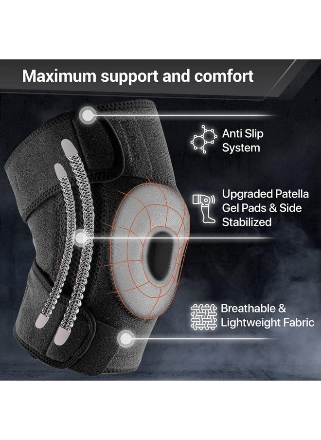 DR. BRACE DR. BRACE ELITE Knee Brace with Side Stabilizers & Patella Gel Pads for Maximum Knee Pain Support and fast recovery for men and women-Please Check How To Size Video (Pluto, Large)  - Image 3