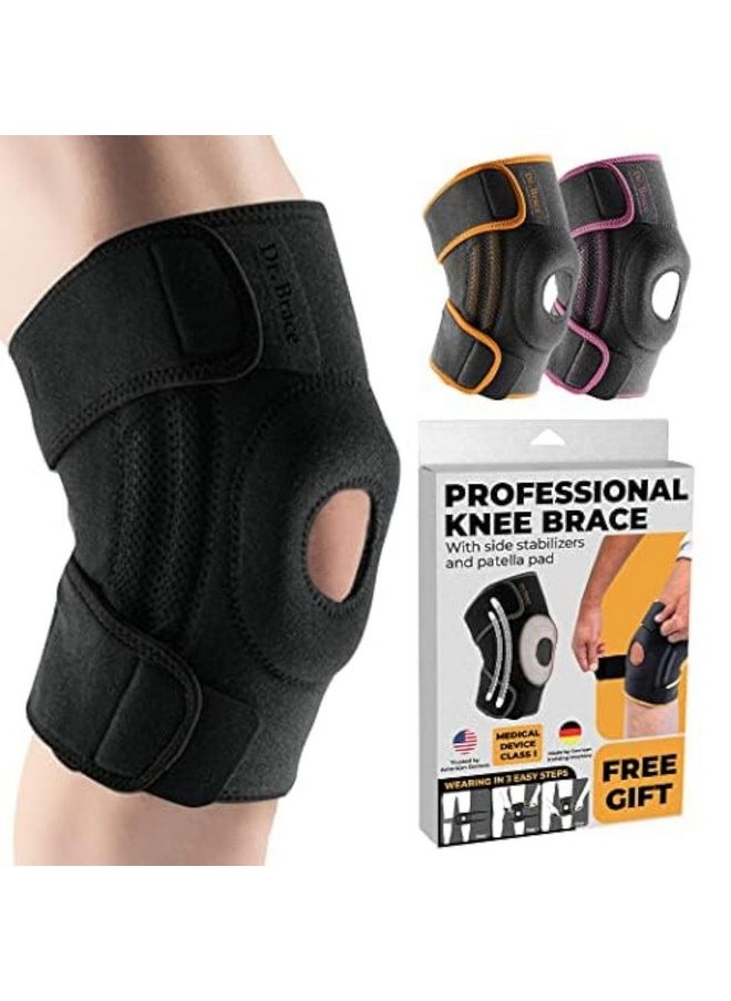 DR. BRACE DR. BRACE ELITE Knee Brace with Side Stabilizers & Patella Gel Pads for Maximum Knee Pain Support and fast recovery for men and women-Please Check How To Size Video (Pluto, Large)  - Image 1