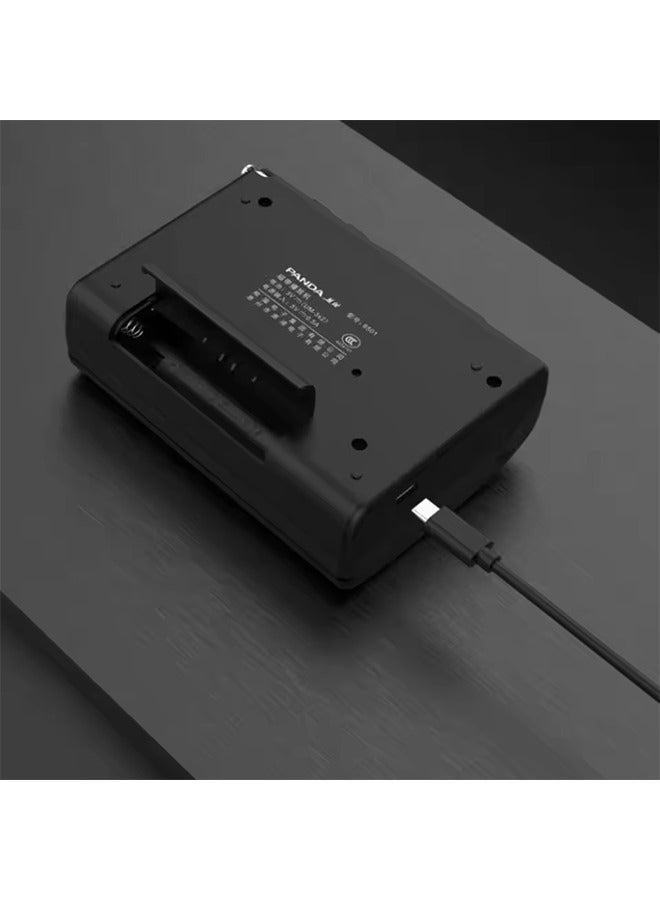 مشغل موسيقى كاسيت كلاسيكي محمول مع راديو AM/FM ومسجلات شرائط Walkman مع مكبر صوت يدعم تشغيل سماعات الرأس مقاس 3.5 مم - Image 4