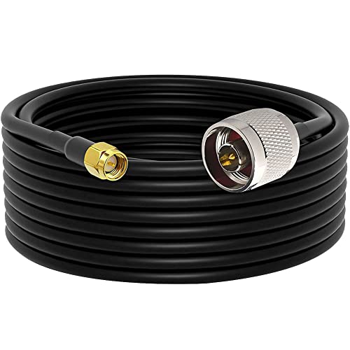 onelinkmore Low Loss RG58 N Male to SMA Male Antenna 35FT RF Coaxial Cable and Two-Way Radio Applications Pure Copper 50 ohm Cable for 3G/4G/5G/LTE/ADS-B/Ham/GPS/WiFi/RF Radio to Antenna - Image 1