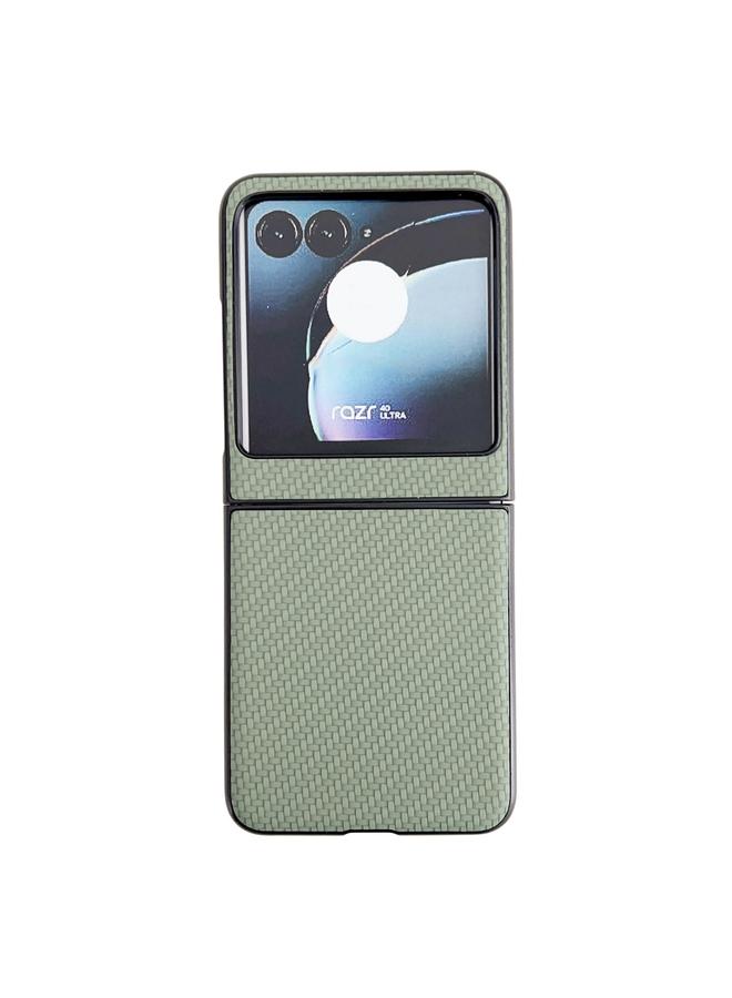 اس-توب جراب لهاتف موتورولا رازر 40 ألترا / رازر 2023، جراب بتصميم نسيجي من البولي كربونات - Image 1