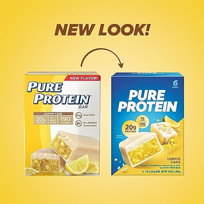 Pure Protein Bars Nutritious Snacks to Support Energy, Lemon Cake, 6 Count (Pack of 1) - Image 2