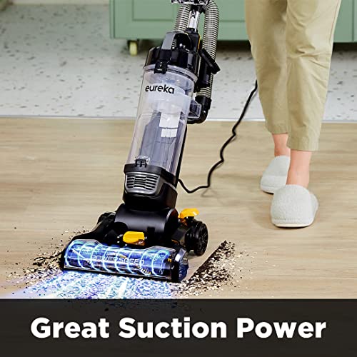 EUREKA PowerSpeed Lightweight Powerful Upright Vacuum Cleaner for Carpet and Hard Floor, Pet Turbo, Black,Yellow - Image 2