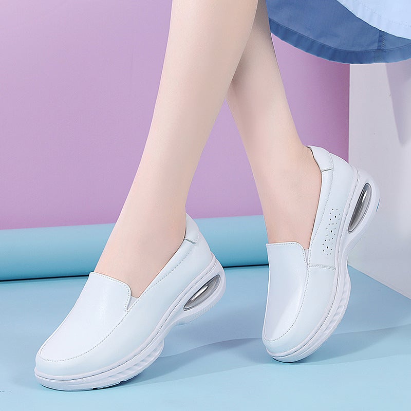 New Nurse Shoes Women'S Soft Bottom Thick Bottom Breathable Lightweight Air Cushion Cute Comfortable Non-Slip White Medical Shoes Autumn - Image 2