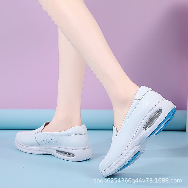 New Nurse Shoes Women'S Soft Bottom Thick Bottom Breathable Lightweight Air Cushion Cute Comfortable Non-Slip White Medical Shoes Autumn - Image 3