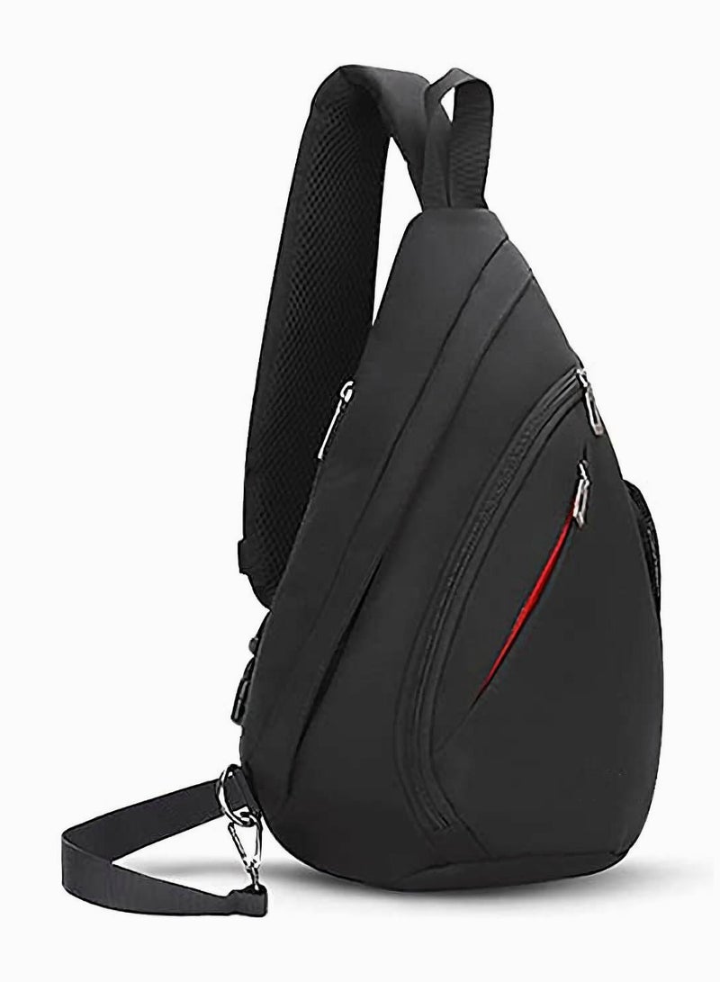 Crossbody Shoulder Bag Casual Retro Backpack Couple Bag Chest Bag for Travel Water Resistant Hiking Daypack for Men Women - Image 1