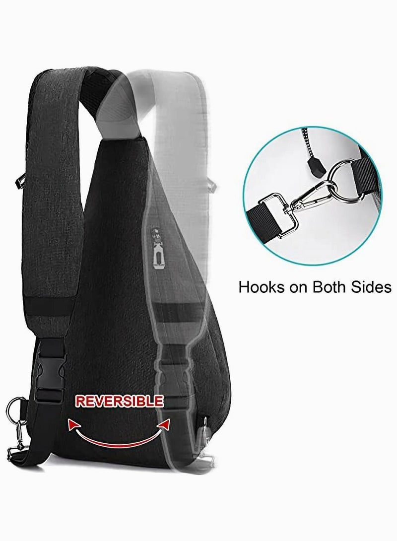 Crossbody Shoulder Bag Casual Retro Backpack Couple Bag Chest Bag for Travel Water Resistant Hiking Daypack for Men Women - Image 5
