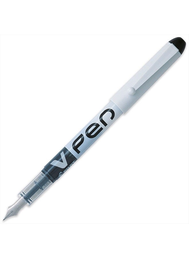 PILOT V Pen Disposable Erasable Fountain Pens 0.6mm Tip Medium Line Pack of 5 Black, Blue, Red, Green and Purple - Image 5