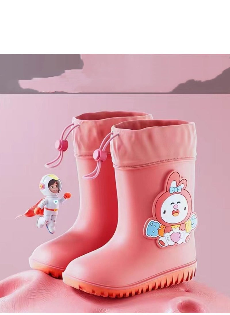 Loquat Children's Rain Boots Cartoon Anti-slip Light 