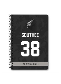 Designer A5 Spiral Notebook Memo Notepad Journal Player - Tim Southee, Jersey Number -38 (With Logo)