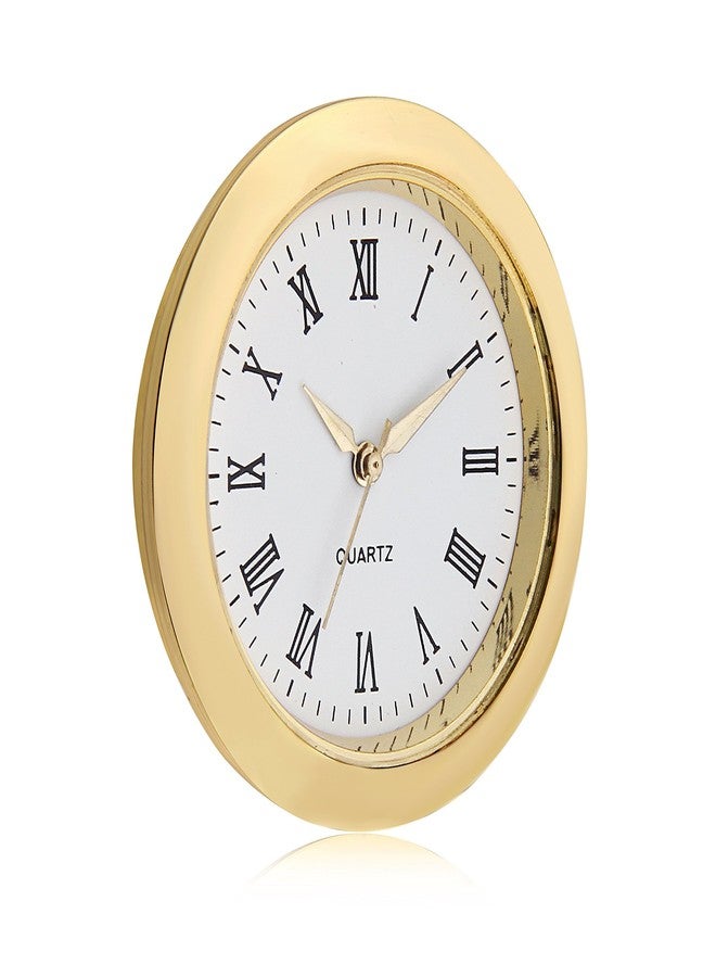 شوبي ووتش إطار ساعة صغير من ShoppeWatch، بقطر 35 مم (1 7/16 بوصة)، يعمل بحركة كوارتز | إطار ساعة مصغر | مينا أبيض دائري صغير، إطار ذهبي اللون، أرقام رومانية CK096GD - Image 4