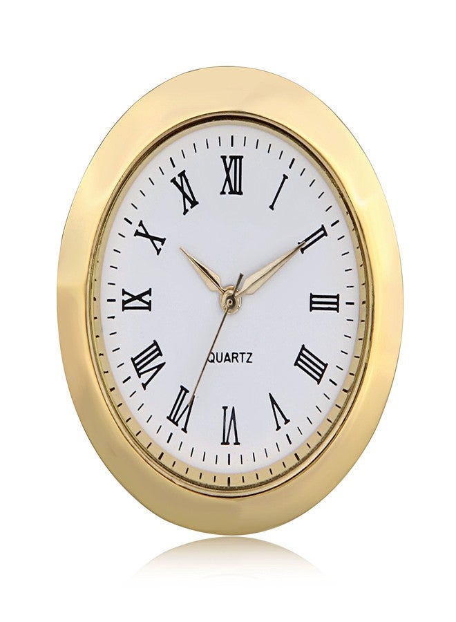 شوبي ووتش إطار ساعة صغير من ShoppeWatch، بقطر 35 مم (1 7/16 بوصة)، يعمل بحركة كوارتز | إطار ساعة مصغر | مينا أبيض دائري صغير، إطار ذهبي اللون، أرقام رومانية CK096GD - Image 1