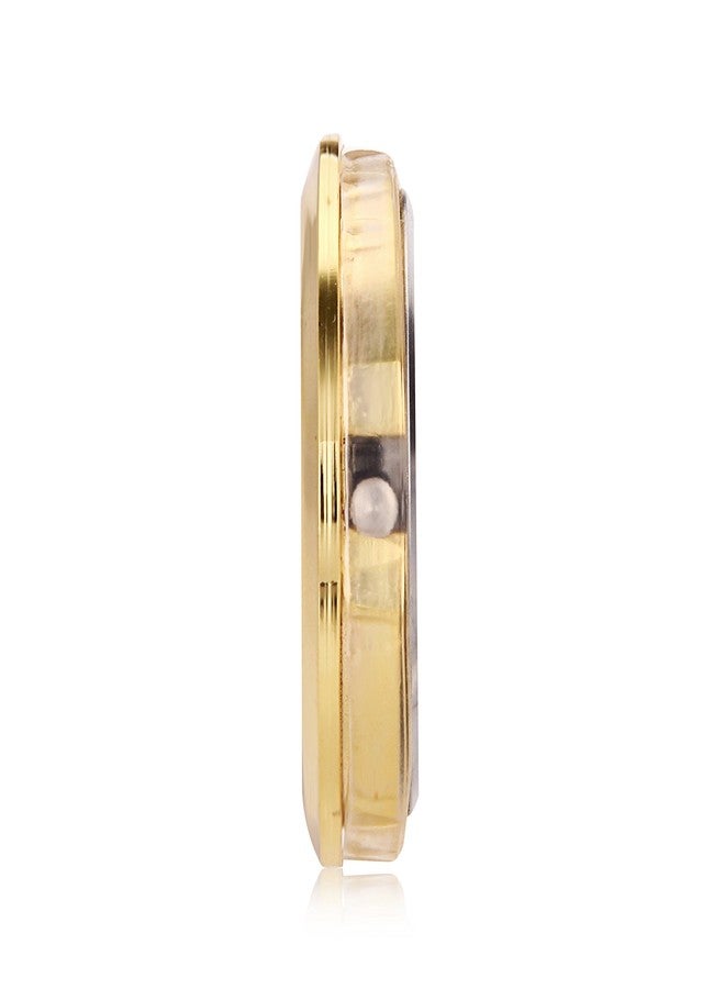 شوبي ووتش إطار ساعة صغير من ShoppeWatch، بقطر 35 مم (1 7/16 بوصة)، يعمل بحركة كوارتز | إطار ساعة مصغر | مينا أبيض دائري صغير، إطار ذهبي اللون، أرقام رومانية CK096GD - Image 5
