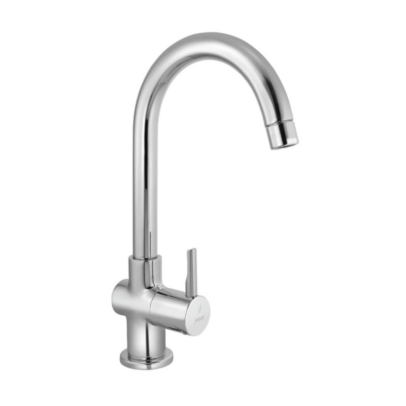 JAQUAR Florentine Series Table Mounted Swinging Spout Cold ONLY Sink Cock (Chrome) | Right Hand Side Lever, Brass Body Water Tap/Faucet/Cock for Bathroom/Kitchen Wash Basin | FLP-CHR-5357PM - Image 1