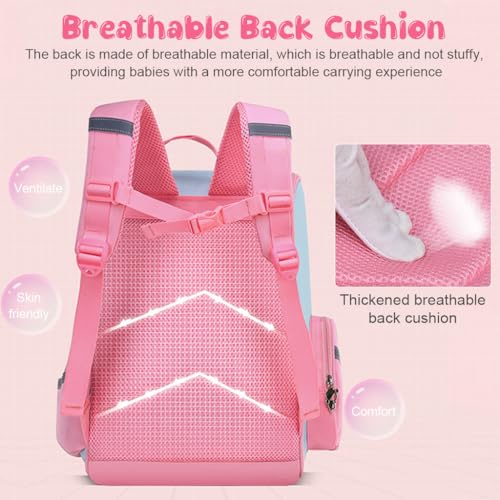 FancykuÂ® School Bags for Kids, Unicorn Backpack for Girls, Stylish Durable Waterproof School Backpack for Kids' Birthday Gift, (06 To 12 Years) - Pink - Image 5