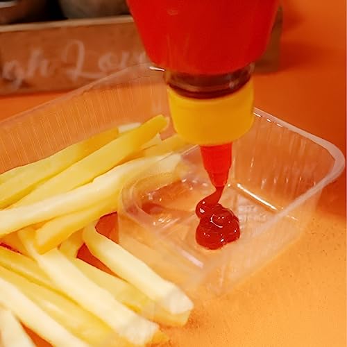 AHKUNMT 100 PC Nacho Trays Disposable, 12oz Plastic Nacho Containers with Chip and Dip Holder, 6x5 In 2 Compartments Clear Snack Trays for Kids,Parties, Movie Night Supplies (Plastic-100pc) - Image 4