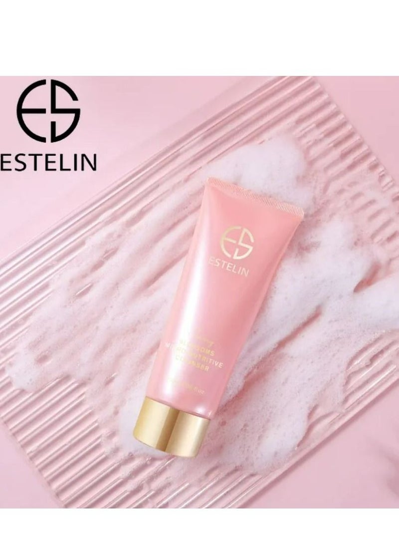 إستيلين منظف ​​مغذي صغير بأزهار الكرز للعناية بالبشرة 100 مل، تنظيف عميق لتلاشي البقع الداكنة، تنظيف الوجه 100 مل - Image 5