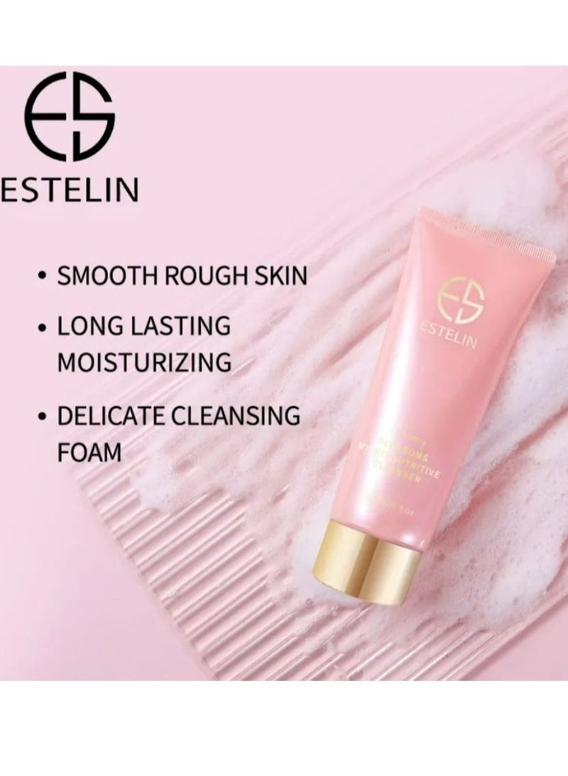 إستيلين منظف ​​مغذي صغير بأزهار الكرز للعناية بالبشرة 100 مل، تنظيف عميق لتلاشي البقع الداكنة، تنظيف الوجه 100 مل - Image 3